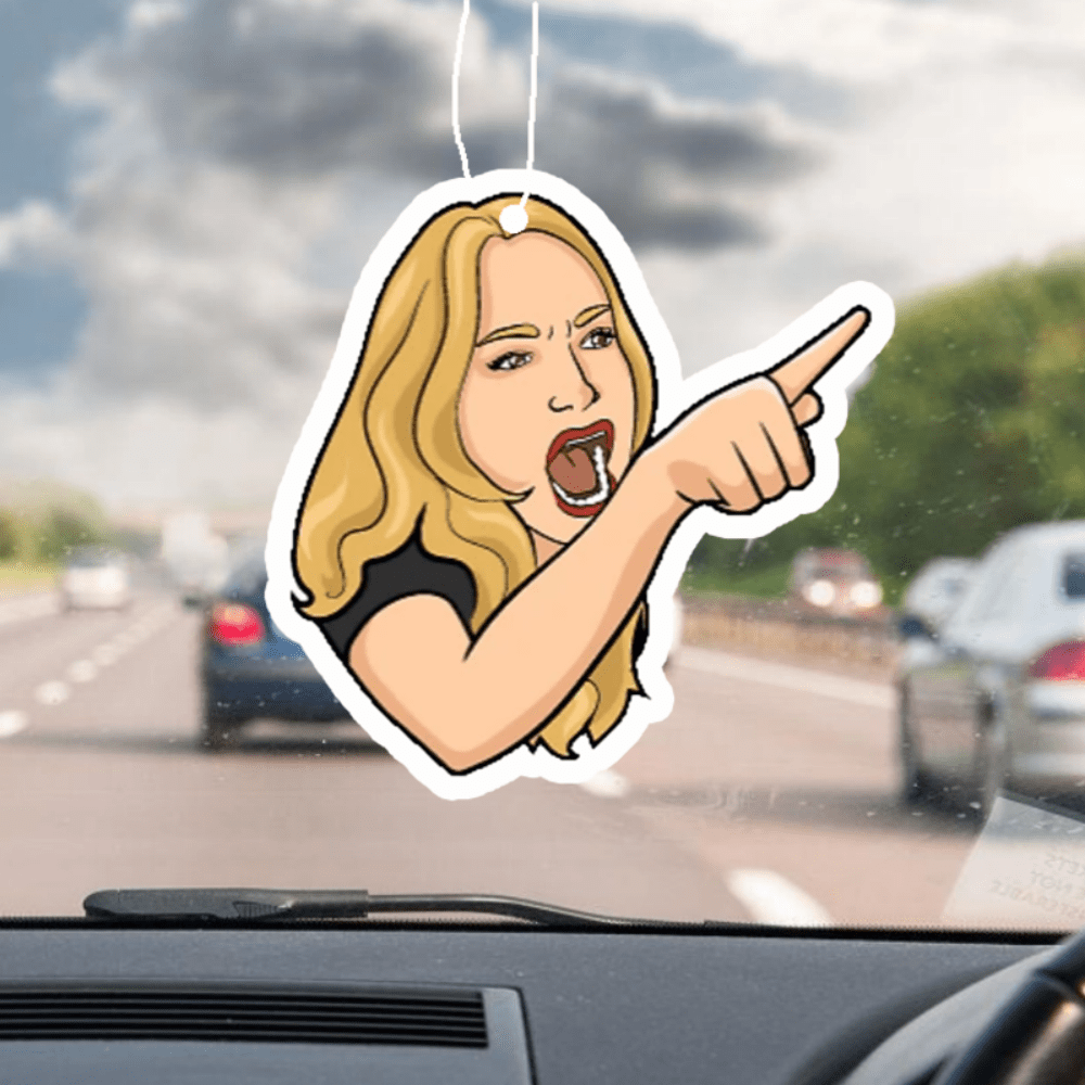 Fragrance Quotes - Angry Woman Venting Car Scent Hanger
