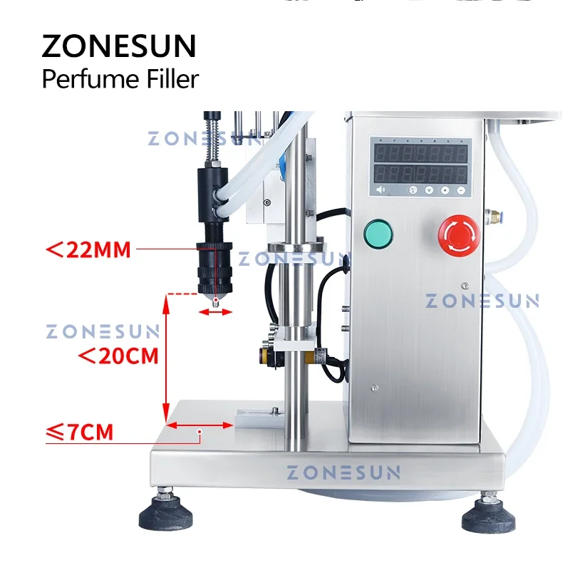Perfume Fragrance Liquid - ZONESUN ZS-YTZL500S Single Head Pneumatic Vacuum