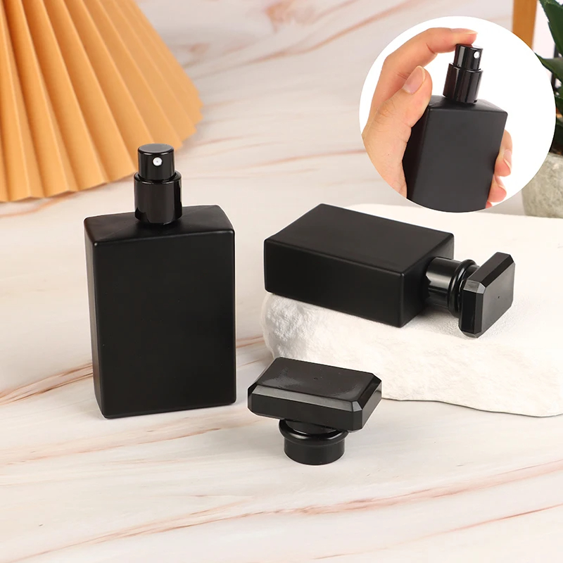 Oud Perfume Spray - 30/50ml Bright Black Perfume Bottle Glass